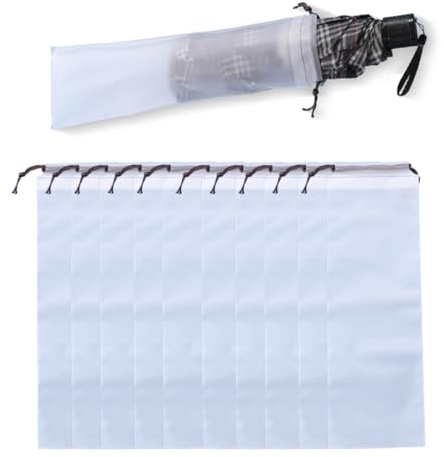 10 piezas Paraguero, Bolsas de Paraguas húmedas Bolsas de Repuesto, Paragüero, Bolsa de almacenamiento de paraguas de plástico translúcido