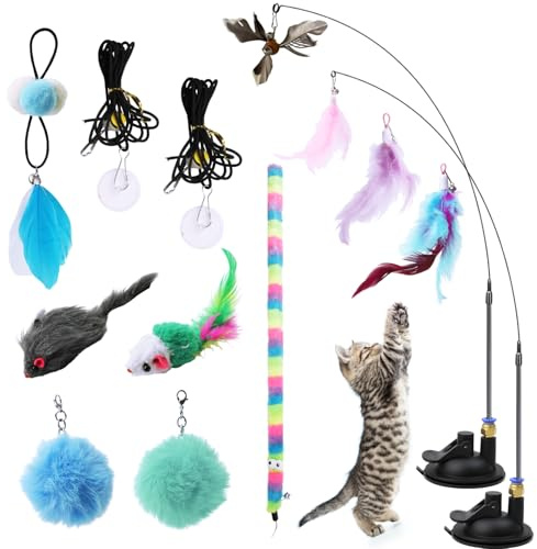 16 Pièces Jouet Chat Interactif, Jouet pour Chat Intérieur