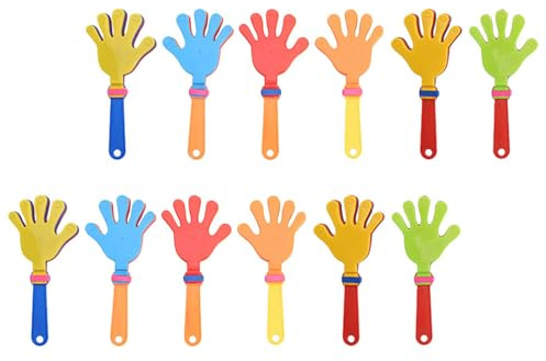 WEKAMOS 12 Piezas de Matracas de Plástico Pequeñas sin Sonrisa, Generador de Ruido para Fiestas, Juguetes Coloridos para Animar Eventos y Decoraciones de Carnaval