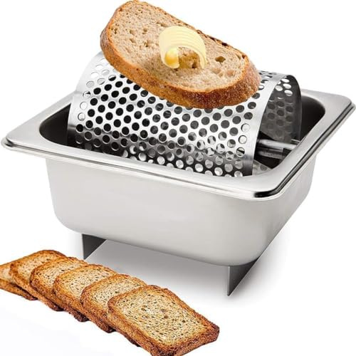 Rullo per burro con supporto, dispenser per burro in acciaio inox per pane e piastra, contiene 1,020 g per frutti di mare