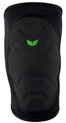 Erima Erwachsene Basic Knieschoner, Schwarz/Green, S
