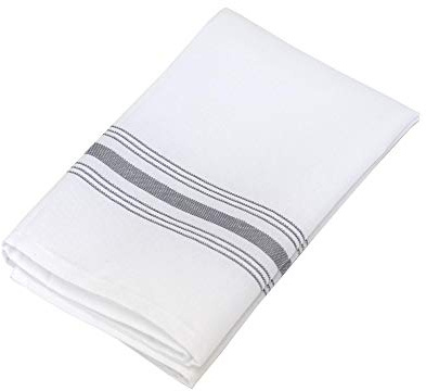 Milliken Signature Stripe Bistro Napkins - Assorted Colors - Set of 12 (Metallic Gray)