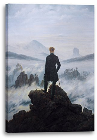 Printed Paintings Leinwand (40x60cm): Caspar David Friedrich - Wanderer über dem Nebelmeer