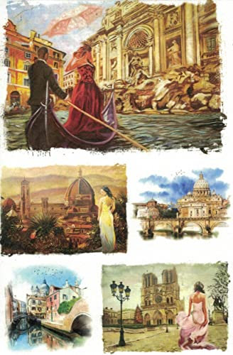Zita`s Creative Rispapper A3 - Views. Motivhalmsilke, halmsidenpapper, decoupage papper