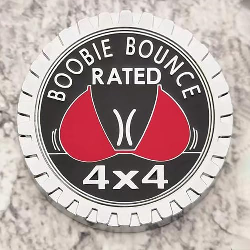 Badge Rated Car Emblem, 4 x 4 Metal Automotive Bigfoot Badge 3D Metal Car Badges Emblemi Emblema Rotondo Emblema Decalcomanie Adesivi per auto Compatibile con Jeep Wrangler Veicoli Trucks SUV (Stile