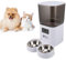 Jiawu Alimentador Automático para Gatos, Dispensador de Comida para Gatos WiFi con Control de Aplicación de 5 L, Dispensador Automático Alimentación Programada Personalizada (Cuenco