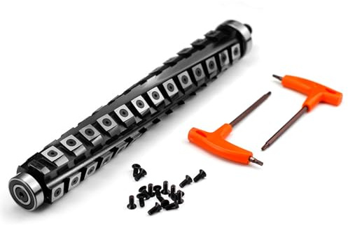 FindBuyTool Tête de coupe hélicoïdale spiralée 31,8 cm pour rabot DeWalt DW734 DW733, 4 rangées pour rabot d'épaisseur DW734/DW7333