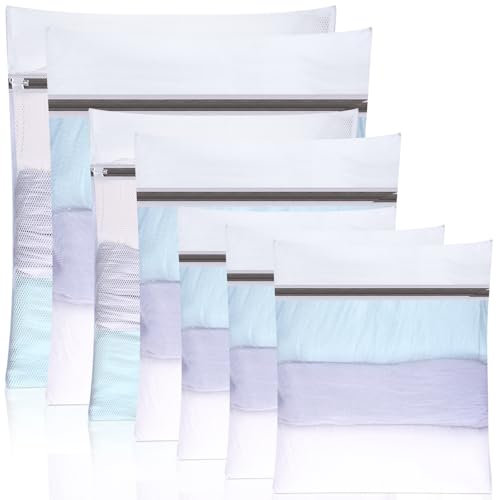 Dntorx 7 reti per la biancheria, per lavatrice, sacco per la biancheria, con chiusura lampo, per camicie, maglioni, jeans, biancheria intima, abbigliamento per bambini (30 x 40 cm, 40 x 50 cm, 50 x 60