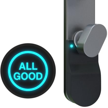 Locksure Smart Door Lock Monitor – Alexa-Compatible Lock Status Sensor, Bluetooth Hub & App, No-Drill Install (Thumb Turn)