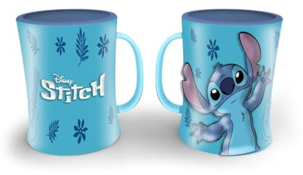 Lilo & Stitch 3D Sculpted Ceramic Mug, Official Disney Licensed Unisex Drinkware, Character Shaped Collectible Mug for Fans