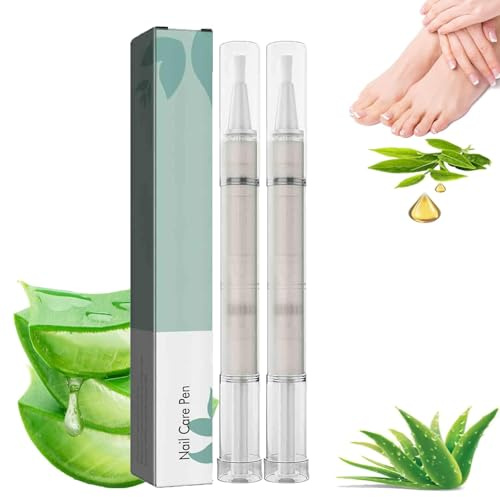 Nail Fungus Pen, Mullend Nail Care Pen, Antifungal Pen, Anti Fungal Nail Treatment For Toenails, Natural Ingredients Nail Serum, Nail Strengthener With Tea Tree Oil, Aloe Vera and Vitamin E (2PCS)