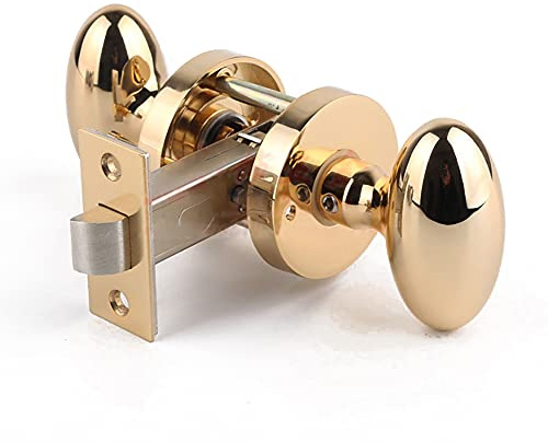 HKHKH Pomo de puerta de paso negro mate - Manilla redonda sin llave for armario de pasillo con cerrojo y palanca(ModelE)