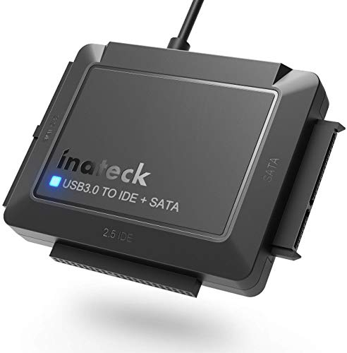 Inateck IDE SATA to USB 3.0 Adapter für 2.5/3.5 Zoll HDD/SSD Festplatten, mit 12V/2A Stromversorgung, SA03001
