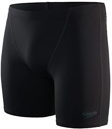 Speedo Herren ECO Endurance+ V Cut Mid Jammer Schwimmhose | Chlorbeständig | Recyclingmaterial | Bequeme Passform | Schwimmtraining | Fitness Schwimmbekleidung, Schwarz, 40