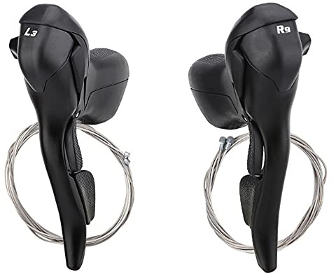 Soekodu 1 Paar Rennrad Schalthebel, 3 x 9 27 Speed Geschwindigkeit Dual Control Schalthebel für Mountainbike Lenker Bremshebelgriffe zum Radfahren (L3 x R9 Speed)
