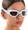 AqtivAqua DX Lunettes de Natation Lunettes Piscine Enfants Adultes Femme Homme (Blanc&Blanc, Teinte)