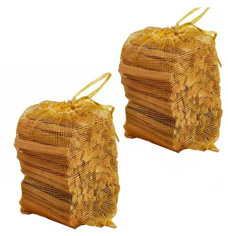 Kindling Wood X 2 Net Bag Kiln Dried Wood For Wood Burning Stoves, BBQ's, Pizza Ovens, Log Burners, Camp Fires, Fire Pits