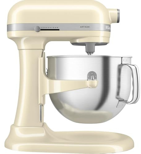 KitchenAid Artisan Standmixer mit ausziehbarer Schüssel, Almond Cream, 6,6 L