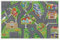 Starnearby Spielteppich für Kinder, aus Samt, Kristall, Teppich, Rennstrecke, Auto, Stadtplan, Stadtbahn, Aktivitätsmatte, rutschfest, für Auto, Kinder, Geschenk