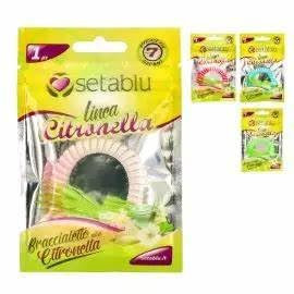 Setablu 1 Confezione da 3 Braccialetti Citronella Antizanzare, Repellente per Zanzare, Durata 5-7 Giorni, colore casuale, bambini e adulti