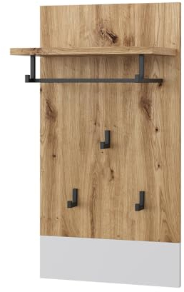 Vicco Wandgarderobe Selena, Weiß/Artisan, 44 x 83 cm