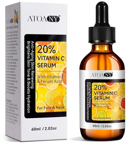 Vitamine C Serum Visage avec Acide Hyaluronique et Vitamine E, Anti-rides, Anti-âge et Hydratant. Soin Visage Végétalien, Serum Vitamine C, Correcteur Imperfections Cutanées, 100% Vegan