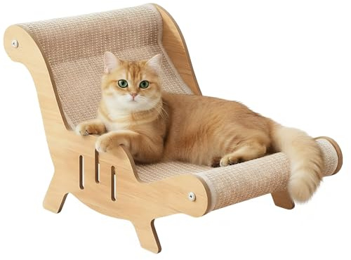 Wooden Sisal Cat Chair - 2-in-1 Cat Scratch Bed