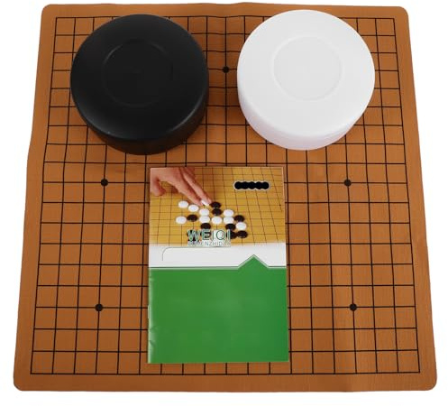 ERINGOGO 1 set Go-spel med hopfällbar resebräda och plaststenar - 19x19 strategi Weiqi-brädspel - Kinesiskt schack för klassrumsundervisning, resa eller present
