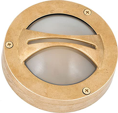 Licht-Erlebnisse Wandleuchte Messing IP64 Maritim rund klein Schiffslampe Außenleuchte Balkon Terrasse Haustür