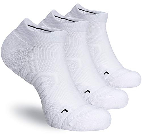 Hylaea Unisex No Show Athletic Running Socks Cushion Compression Low Cut Sports Socks for Gym Workout Tennis Walking Hiking Golf Cushion No Blister Moisture Wicking Tab X-Large