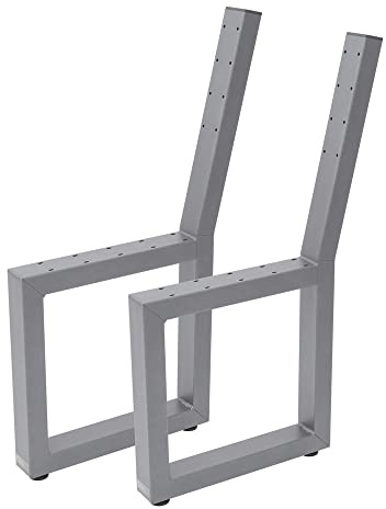 Bentatec Bankgestell Sitzbank Bank Stuhl Esstisch Sitzecke Metall DIY Gestell Gartenbank (2er-Set, Anthrazit DB703)