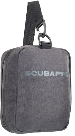 SCUBAPRO Definition Mask 2 Dive Bag with Webbing Strap for Scuba Diving Gear, Premium Recycled Two-Tone Gray Fabric