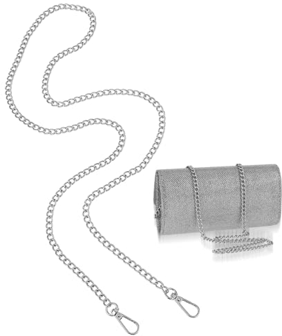 Correa de cadena para bolso, 120 cm, cadena de metal, correa de transporte para bolsos, correa para el hombro, cadena para bolso de mano, cadena para manualidades, bolso de mujer, cadena de repuesto