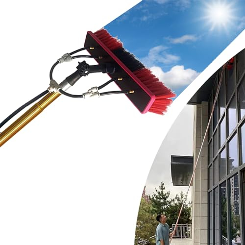 Ddasam Glasdachreiniger Teleskop Teleskopstange Fensterreinigung, 3-15m Wasserführende Teleskopstange,ausziehbarer Reiniger Wintergartendach, teleskop Hydro Reiniger