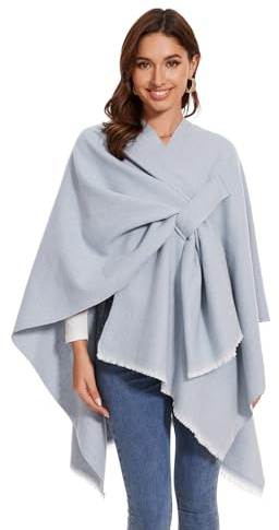colornival Damponcho, varm, elegant poncho, filt, kashmir, poncho, cape, stickad poncho, kappa, vinterponcho, sjal, kvinnor, present till födelsedag