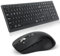 CITLLA Combinazione wireless di tastiera e mouse M9300, ricevitore USB 2-in-1 e due Bluetooth, tastiera silenziosa multi dispositivo, adatta per computer, laptop, uffici e lavoro