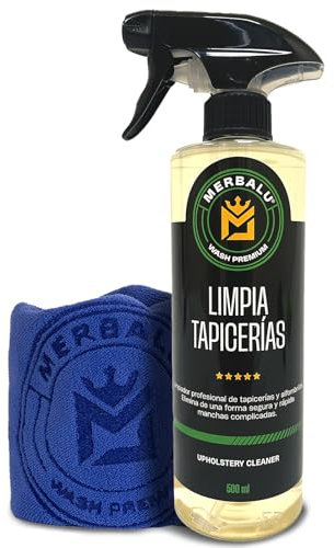 Merbalu. Limpia tapicerias Coche Kit Limpiador de tapicerias de Coche y Otros Textiles Limpieza Coche Interior Limpia tapicerias en Profundidad Uso facil y rápido Asientos y Alfombrillas