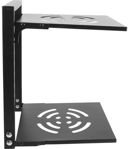 PRETYZOOM Estante Organizador de Ollas Negro Diseño de Dos Capas para Cocina y Hogar de Metal Soporte Estable que Aprovecha el Espacio No Utilizado
