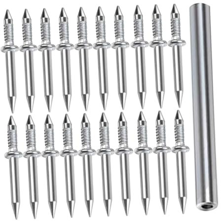 SOIMISS 50 Pièces Clous De Fixation Pour Plinthes Vis Clou De Sol Clous à Double Tête Pour Suspendre Des Tableaux Fil De Plinthe à Double Tête Clou Sans Couture Clous Lourds Silver Le Fer