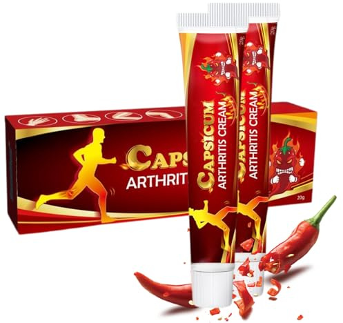 Chili Deep Relief Gel - Pain Relief - Natural Joint Relief Cream - Muscle Pain Relief for Neck, Shoulder, Wrist & Leg - Warming Soothe for Chronic Injury & Sports Recovery - 2Pcs