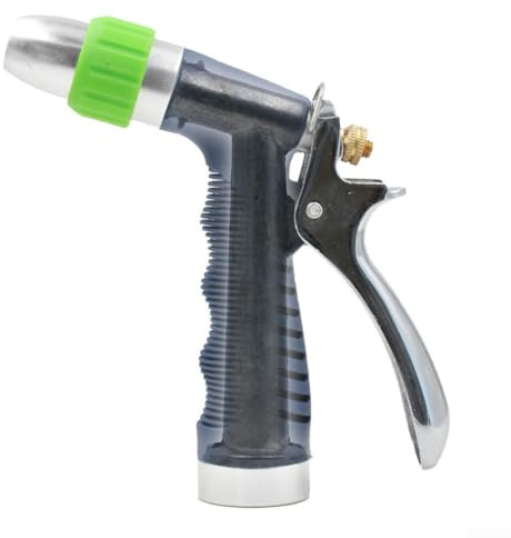Ugello ergonomico in metallo con spray regolabile e barra di bloccaggio compatibile con connessioni standard da 3 4 pollici NH progettato per un uso prolungato