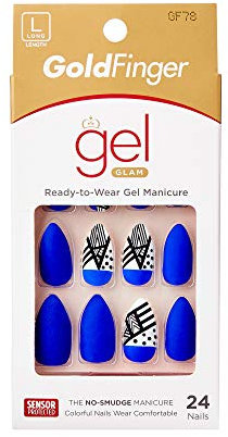 KISS Gold Finger Posh Queen Gel Glam Full Cover Nails (GF78)