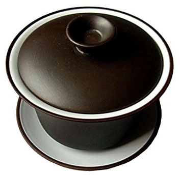 Teetasse Kungfu Teeschale Zisha Rot Braun 120 ml Yixing Cup (schwarz)