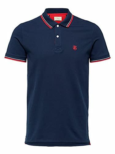 SELECTED HOMME Herren 16062542 Poloshirt, Navy Blazer, M EU