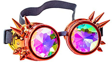 Bristol Novelty Goggles Red Lunettes kaléidoscope Rouge et Orange, Unisex Adult, BM607 Halloween