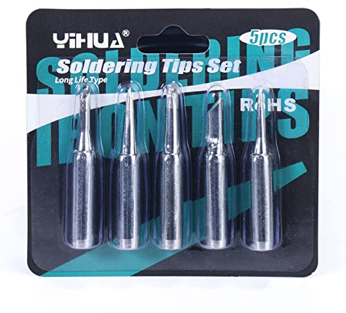 YIHUA #1400 Lot de 5 pointes de fer à souder sans plomb certifiées SGS (902-B, I, K, 3C, 3.2D) pour YIHUA 926LED-IV EVO 948D-III 938BD-I EVO 995D+ EVO 853AAA-I 939D+III EVO 948DQ-III