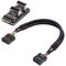 NFHK Dual USB 3.1 Frontpanel Buchse Key-A Type-E auf USB 2.0 9Pin 10Pin Mainboard Header Stecker Kabel Verlängerungsadapter