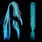 Ombre Braiding Hair Extensions, 24 Jumbo Braids Haarverlängerung, Geflecht Ombre Zöpfe Haarverlängerungen, Häkelborte DIY Haarteil Flechthaar Kunstfaser Braids Perücke für Frauen (blau)