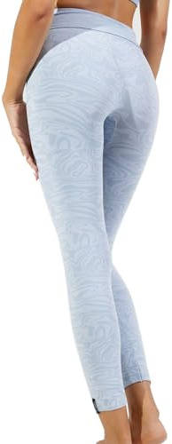 BeGood - Leggings Sportivo Donna Motivo Astratto. In Tessuto Tecnico Dermofibra Brevettato e Testato. Tonifica, Drena, Idrata, Combatte gli Inestetismi della Pelle