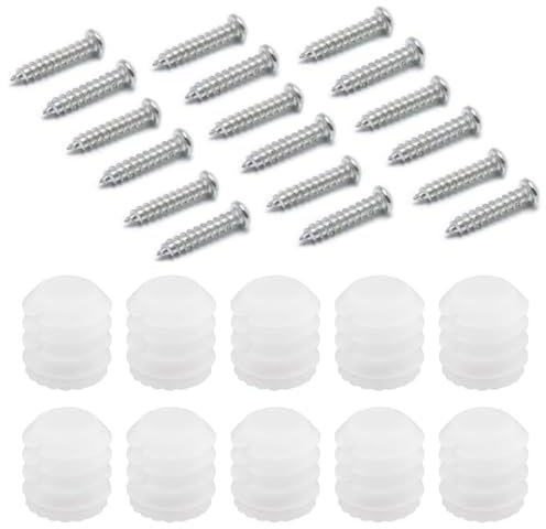 Zopseet 120 Pairs Coolers Plastics Hinges and Screws Plastic Hinge Dowel Inserts with Screws Hinge Expansion Dowels for Fixing Furniture Connections